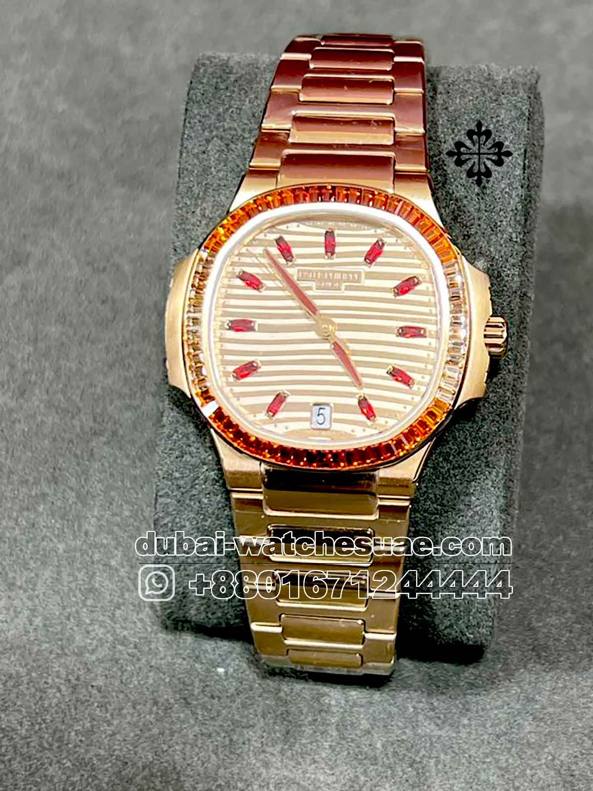 Patek Philippe Nautilus Self Winding 7118 1300 R Two Tone Stoned