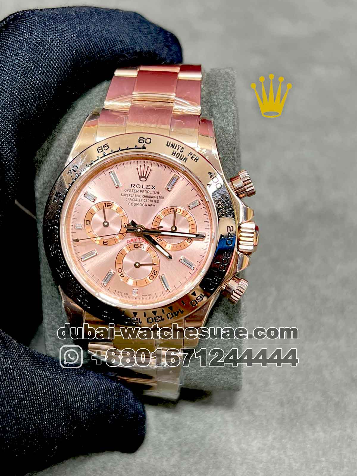 Rolex Cosmograph Daytona Rose Gold Superclone Replica Watches In