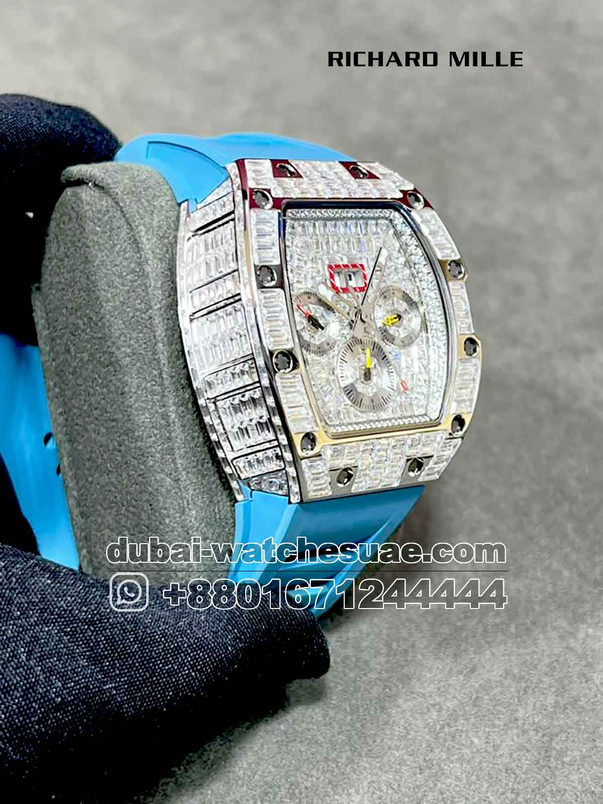 Richard Mille RM 011 Aftermarket Iced Out Replica Watches In Qatar