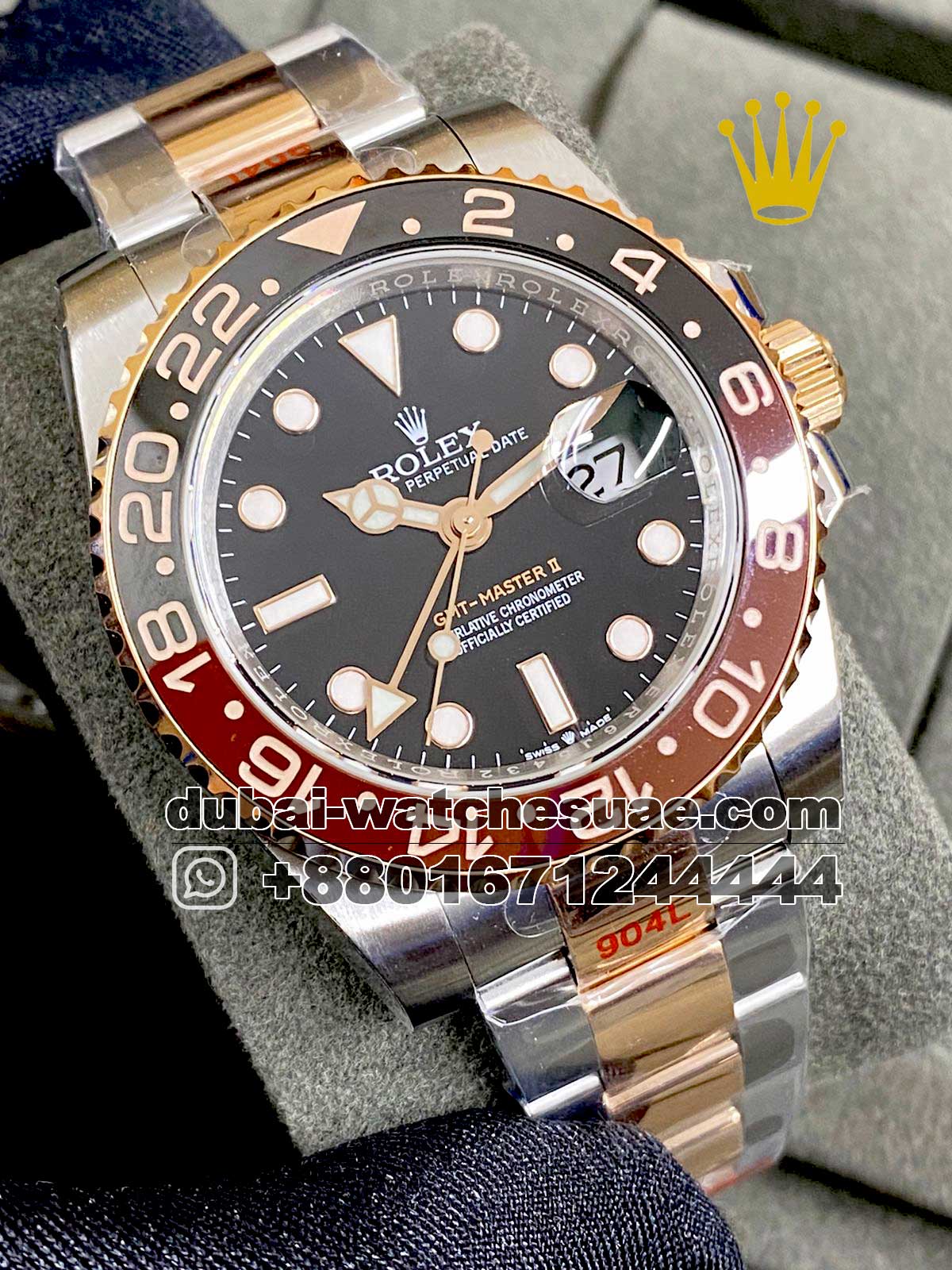 Rolex GMT Master two Root Beer Two tone Replica Watches In Qatar