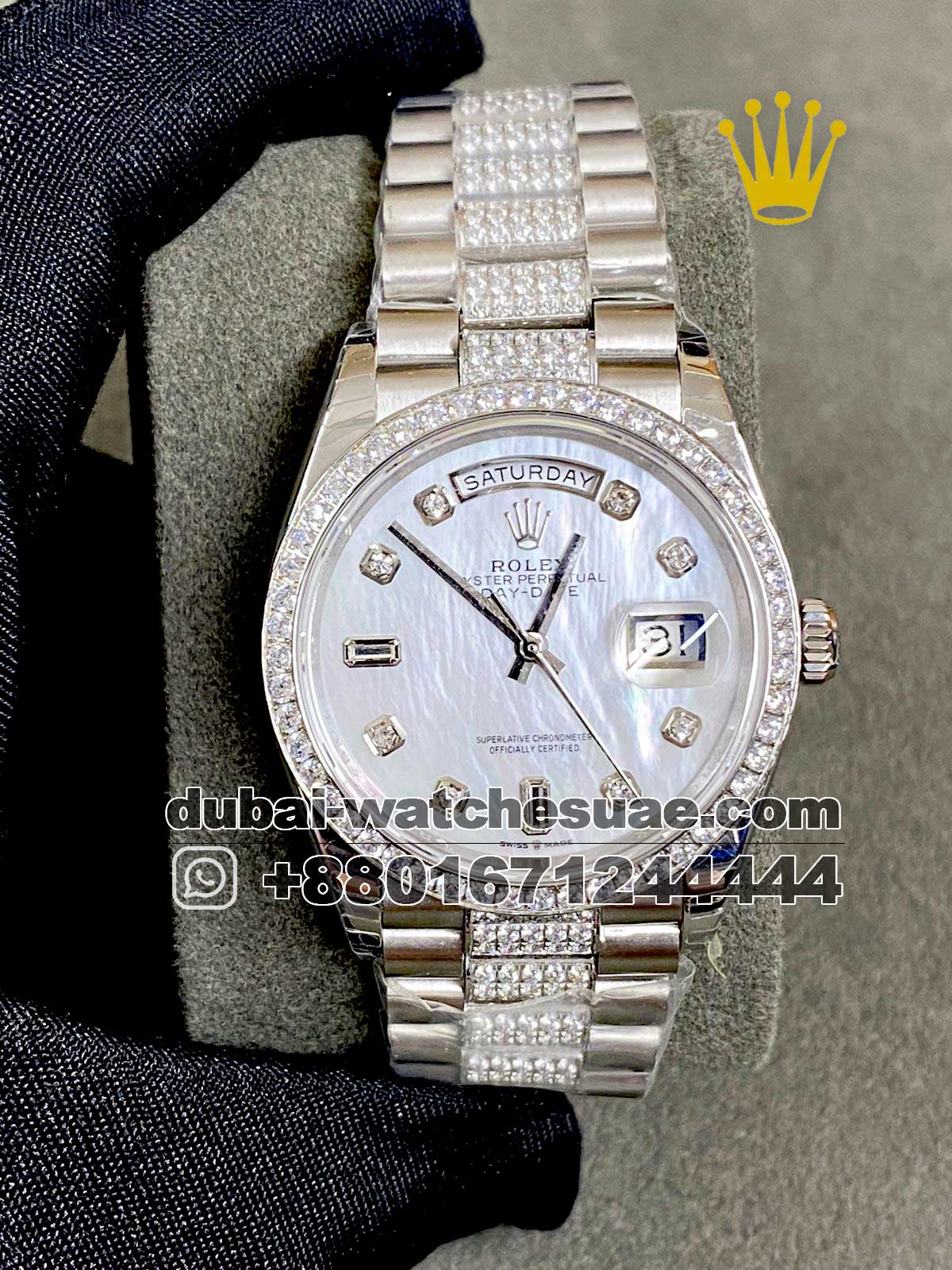 Rolex iced out day on sale date